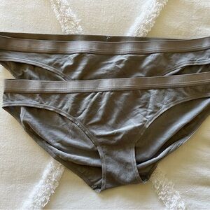 2 pair of gray Boody bikini panties